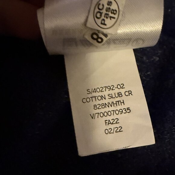 GAP Sweater Mens Medium Blue Cotton Slub Crewneck Raglan Pullover Knit 2022 - Picture 8 of 8